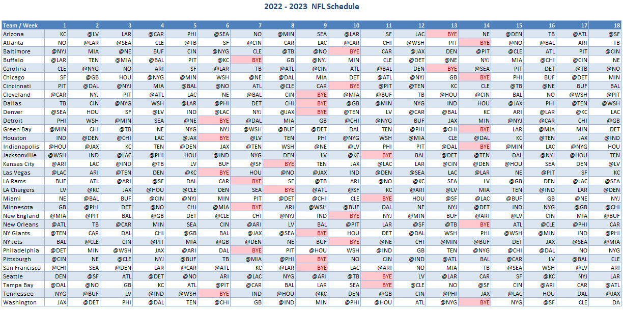 nfl schedule 2023 Nfl schedule 2023: aaron rodgers’ ny jets debut set ...